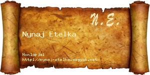 Nynaj Etelka névjegykártya